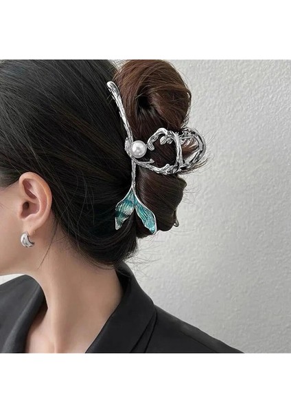 Inci Detaylı Turkuaz Balık Kuyruğu Toka (ÖLÇÜ:12CM) fiyatları