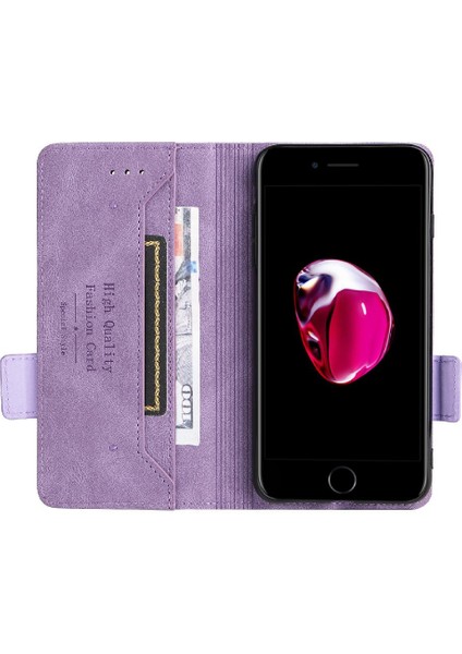 Iphone7/8/8se/se3 Tam Koruma Kartı Ekleme Deri Folyo Için Kılıf (Yurt Dışından)