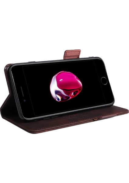 Iphone7/8/8se/se3 Tam Koruma Kartı Ekleme Deri Folyo Için Kılıf (Yurt Dışından)