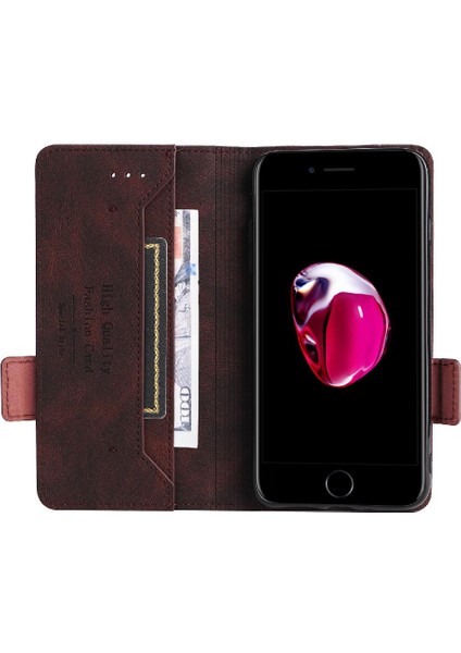 Iphone7/8/8se/se3 Tam Koruma Kartı Ekleme Deri Folyo Için Kılıf (Yurt Dışından)