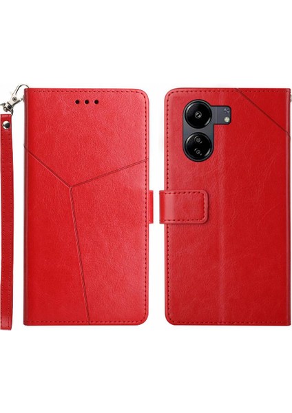 Xiaomi Redmi 13C 4g Telefon Kılıfı Için Kılıf Darbeye Tpu Kabuk Deri Çevirme (Yurt Dışından)