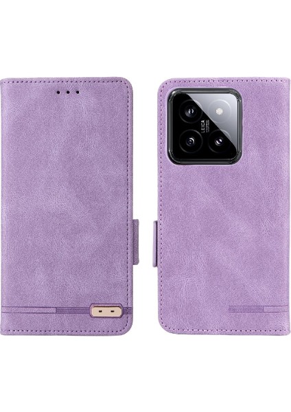 Xiaomi 14 Için Kılıf Koruyucu Kapak Deri Kart ile Folio Flip Case (Yurt Dışından)