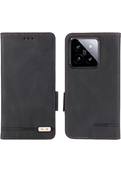 Xiaomi 14 Için Kılıf Koruyucu Kapak Deri Kart ile Folio Flip Case (Yurt Dışından)