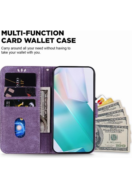 Tecno Camon 18 Premier Kabartmalı Sevimli Kaplan Flip Folio Cüzdan Kılıf (Yurt Dışından)