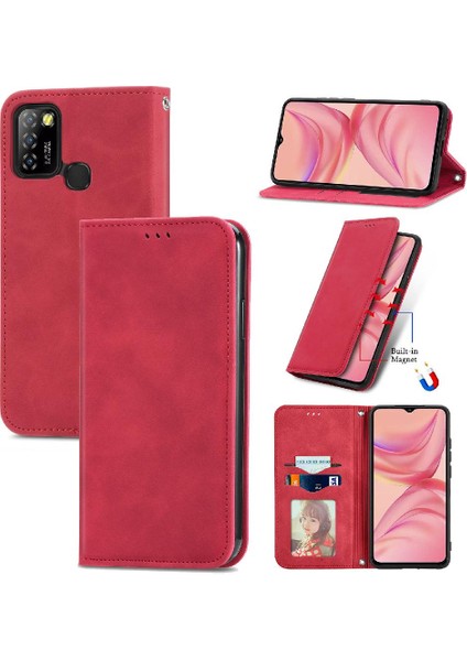 Infinix Sıcak 10 Lite Basit Iş Fermuar Deri Çanta Cüzdan Için Kılıf (Yurt Dışından) fiyatları