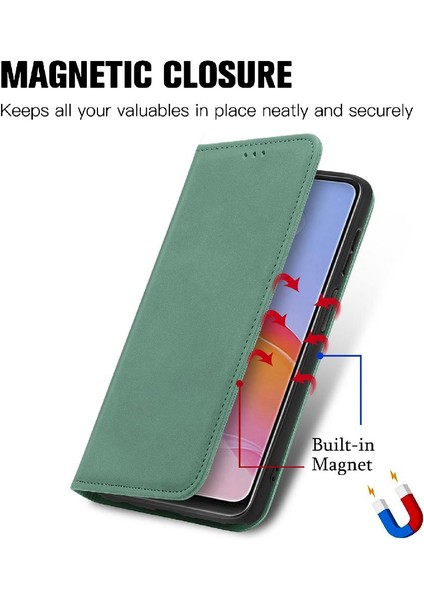 Vivo Y21S Için Kılıf Deri Çanta Fermuar Kordon Cüzdan Basit Iş (Yurt Dışından) modelleri