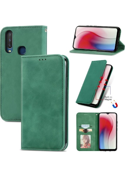Vivo Y17 Basit Iş Cüzdan Fermuar Kordon Deri Kılıf (Yurt Dışından) fiyatları