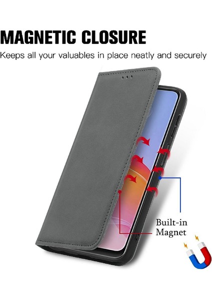 Vivo Y21S Için Kılıf Deri Çanta Fermuar Kordon Cüzdan Basit Iş (Yurt Dışından) fırsatları