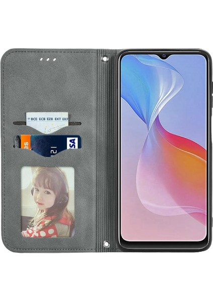 Vivo Y21S Için Kılıf Deri Çanta Fermuar Kordon Cüzdan Basit Iş (Yurt Dışından) indirimleri