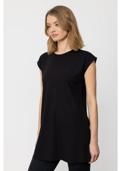Fashion Sıfır Yaka Uzun Basic Tunik Bluz fiyatları