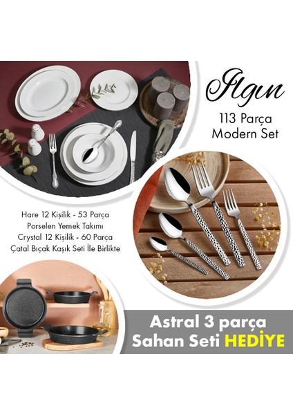 Ilgın - 113 Parça Modern Set - Crystal Çkb