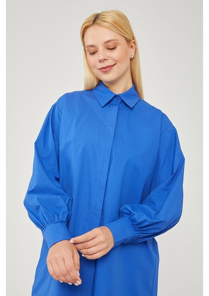 Saks Oversize Balon Kol Poplin Gömlek fiyatları