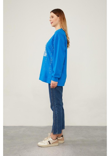 Saks Varak Baskılı Sweatshirt