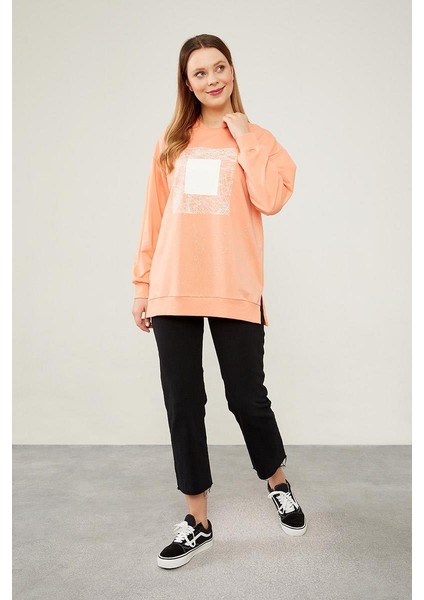 Somon Varak Baskılı Sweatshirt fiyatları