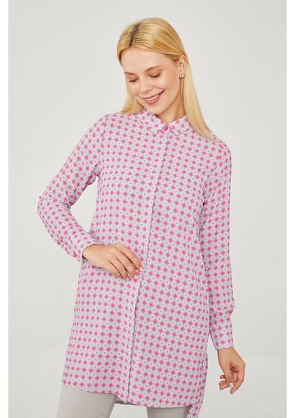 Fuşya Kare Desen Tunik fiyatları