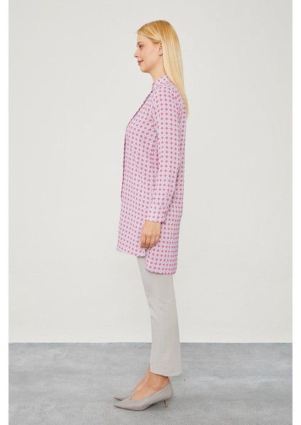 Fuşya Kare Desen Tunik fırsatları