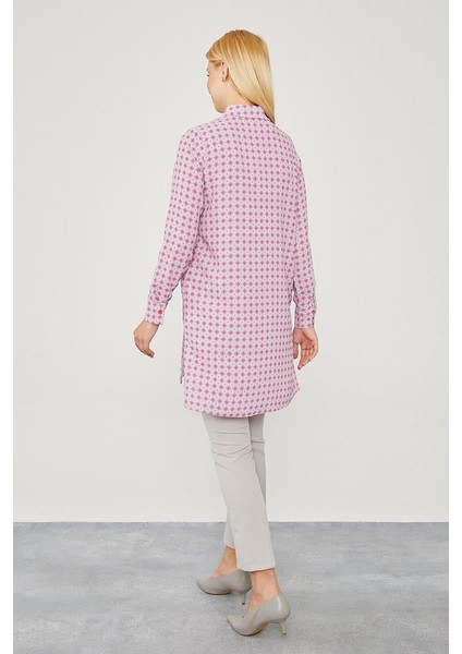 Fuşya Kare Desen Tunik indirimleri