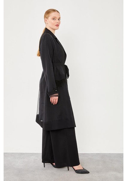 Siyah Tüy Detaylı Şifon İçli İkili Takım fırsatları