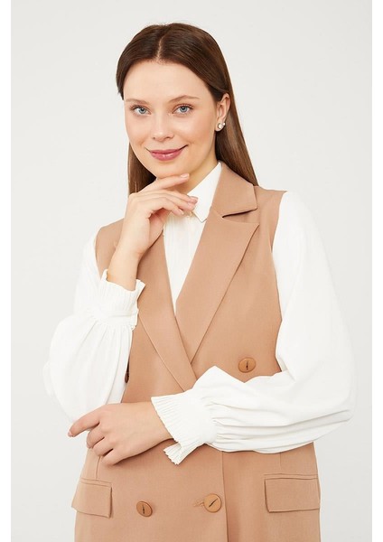 Camel Kruvaze Kesim Yelek Pantolon Takım fiyatları