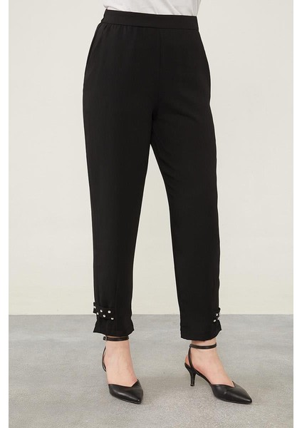 Siyah Bisiklet Yaka Taş Detaylı Tunik Takım indirimleri