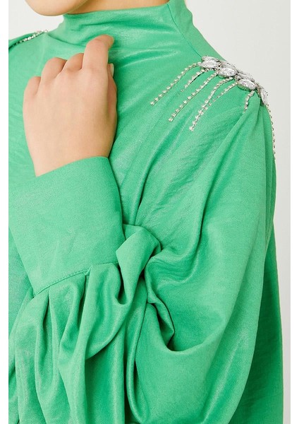 Benetton Taş Apolet Detaylı Pantolonlu Takım