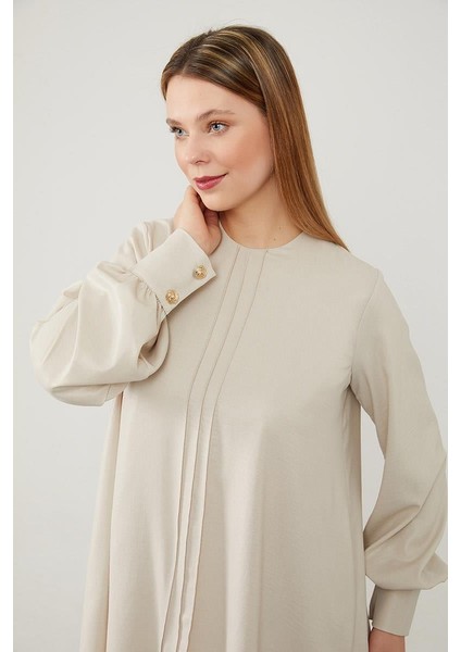 Taş Asimetrik Kesim Balon Kol Pantolonlu Takım modelleri