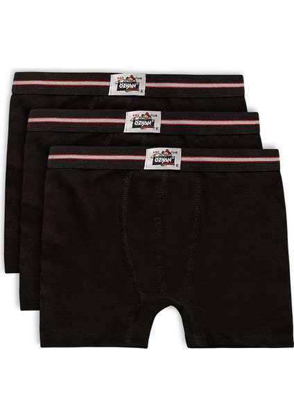 Özkan 0711 3'lü Paket Erkek Çocuk Pamuklu Esnek Yumuşak Boxer Şort