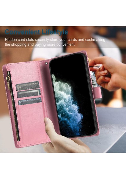 Xiaomi 13 Için Kılıf Cüzdan Fermuar Folio Kapak Kart Yuvaları Çanta Kapak Pu (Yurt Dışından)