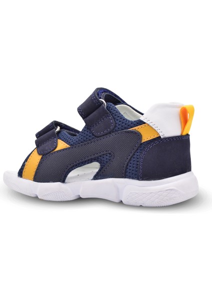 Samba Çift Cırtlı Air File Detaylı Deri Erkek Bebek Sandalet Lacivert modelleri