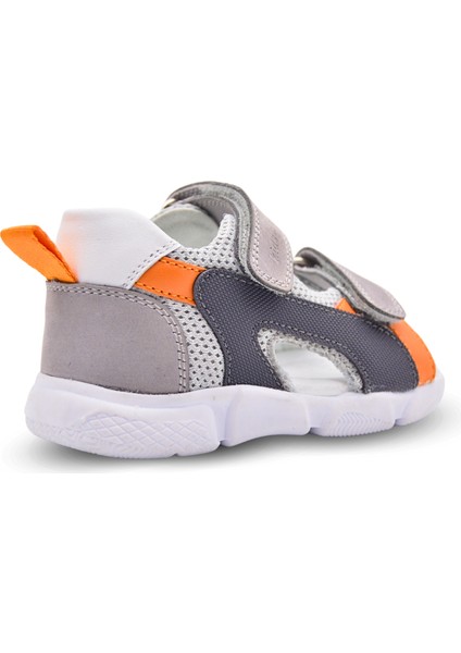 Samba Çift Cırtlı Air File Detaylı Deri Erkek Bebek Sandalet Gri fiyatları