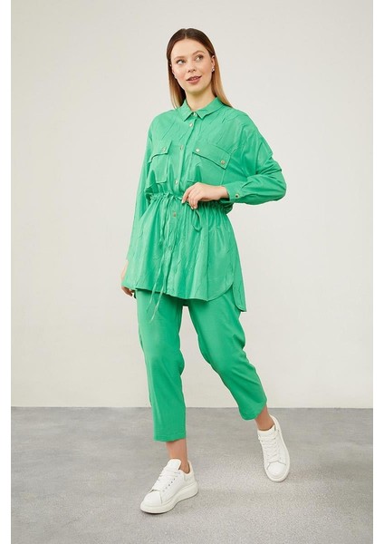Benetton Beli Büzgülü Pantolonlu Spor Takım