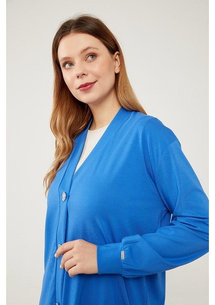 Saks Düğme Kapamalı Hırkalı Etek Takım indirimleri