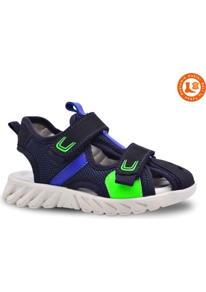 Jake Çift Cırtlı Deri Detaylı Erkek Spor Sandalet Lacivert