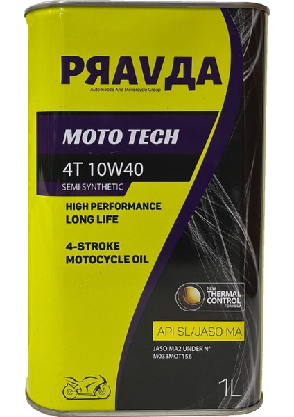 4t 10W40 Yarı Sentetik Motosiklet Yağı