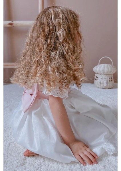 Kurdeleli Elbise Pembe MDVK140