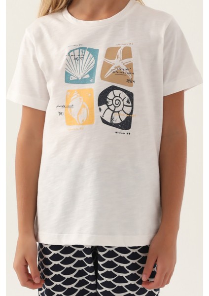2871 Sea ​​shell Kız Çocuk Pijama Takımı