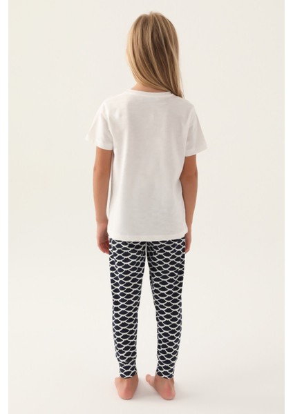 2871 Sea ​​shell Kız Çocuk Pijama Takımı
