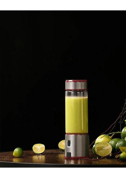 Cook&eat Blender - Şarj Edilebilir Blender - 450 ml - Gümüş-Kırmızı