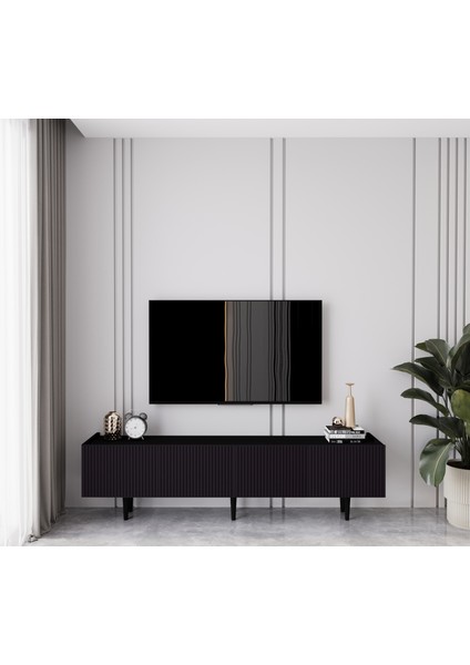 Capella Country 4 Kapaklı Ahşap Ayaklı 180 cm Tv Ünitesi