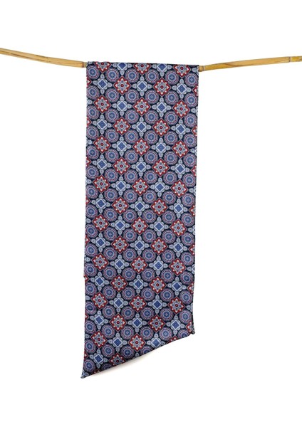 Mavi Twill Üçgen Fular 26X135 cm