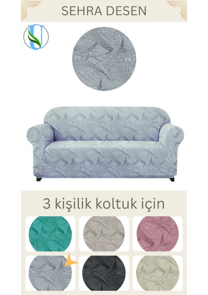 Jakarli Koltuk ,kanepe ,çekyat Örtüsü ,koltuk Kılıfı Sehra Desen (3 Kişilik)