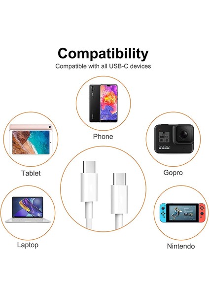 Type-C Pd Kablo 30 cm Şarj ve Data Kablosu 20W 3.1 Amper Hızlı Şarj Kablosu USB C