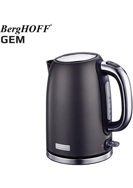 Gem Tıtan Parlak Gümüş Gri Iki Dilim Ekmek Kızartma Makinesi & Su Isıtıcı Kettle