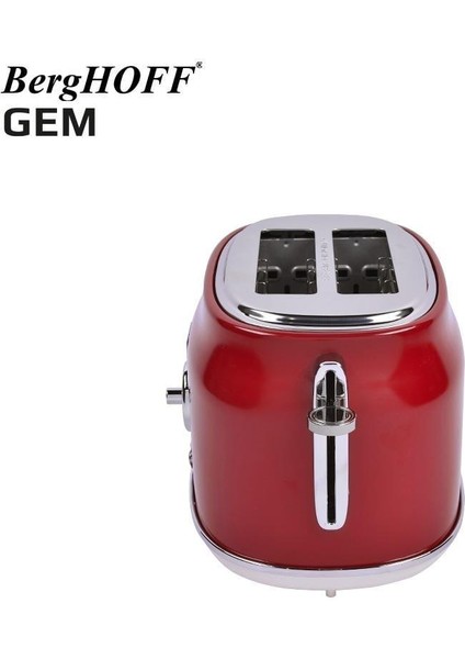 Gem Retro 1.7 Litre Kırmızı Yuvarlak Su Isıtıcısı & Kırmızı Iki Dilim Ekmek Kızartma Makinesi