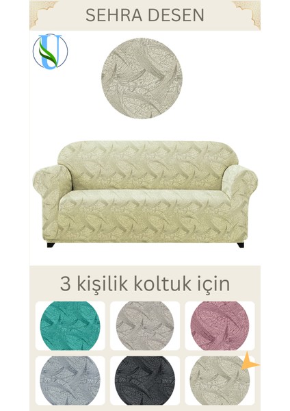 Jakarli Koltuk ,kanepe ,çekyat Örtüsü ,koltuk Kılıfı Sehra Desen (3 Kişilik)
