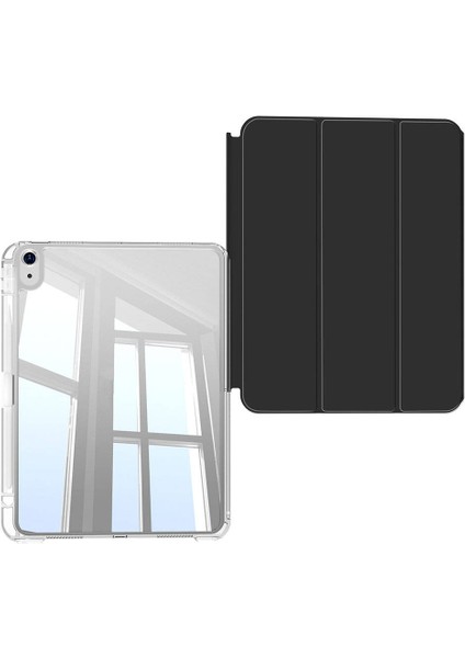 Apple iPad 11.Nesil A16 11inç/10.Nesil 10.9inç Kılıf Kalem Bölmeli Akrilik Şeffaf Ayrılabilir Case modelleri