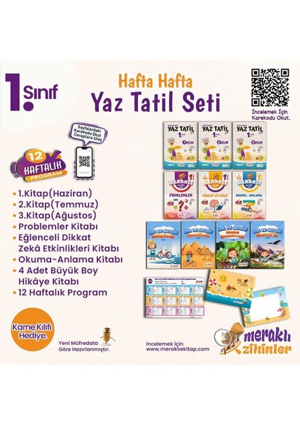 1. Sınıf Meraklı Hafta Hafta Yaz Tatili Seti