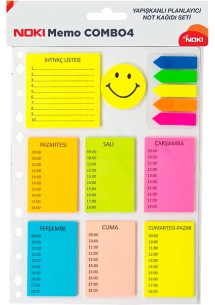 Memo Combo 4 Yapışkanlı Notluklar 12704