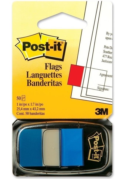 Index 680 Yapışkanlı Sayfa Işaret Bandı Mavi