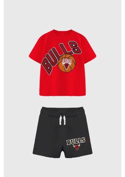 Chicago Bulls Baskılı Alt Üst Şortlu Erkek Takım